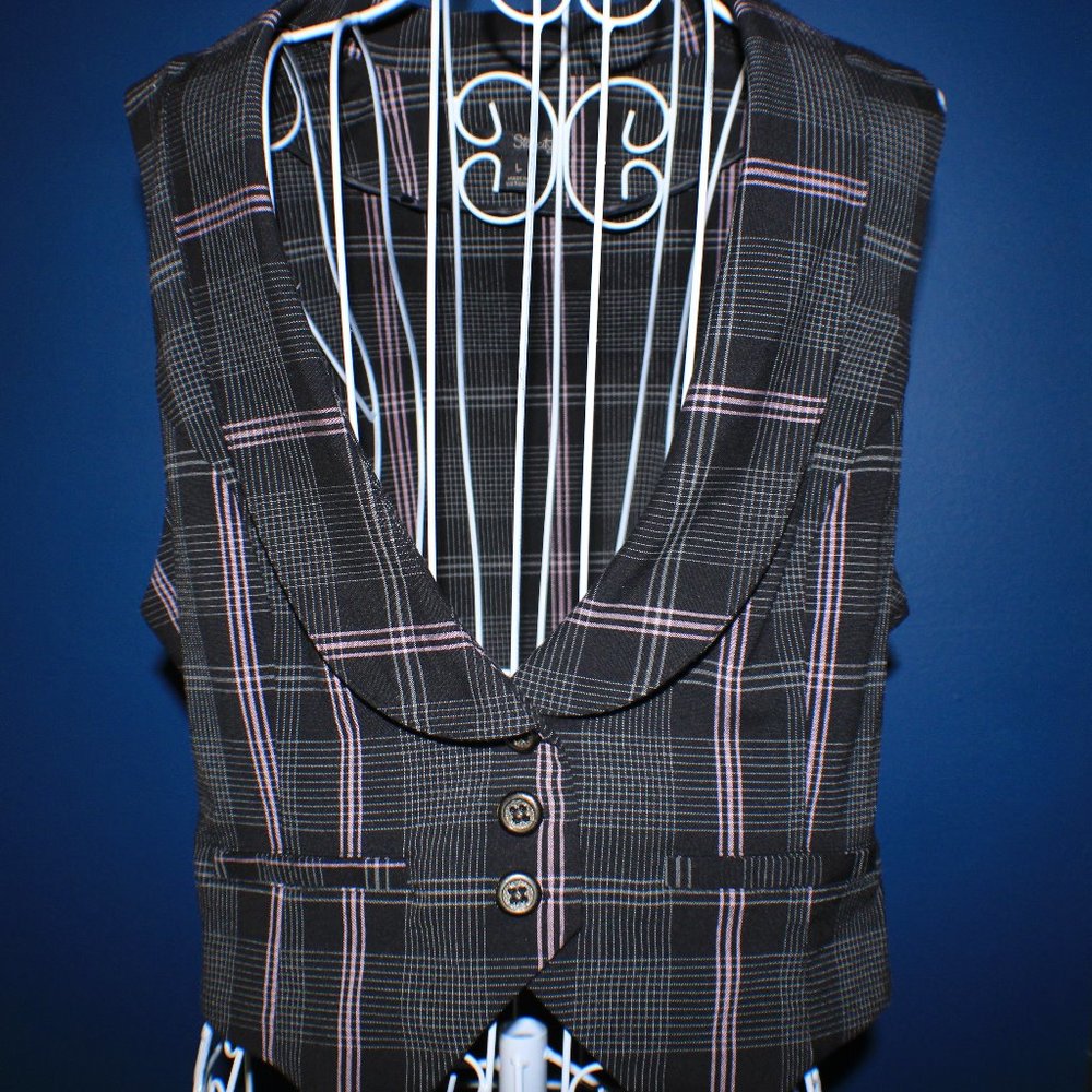 Black, White, and Pink Vest